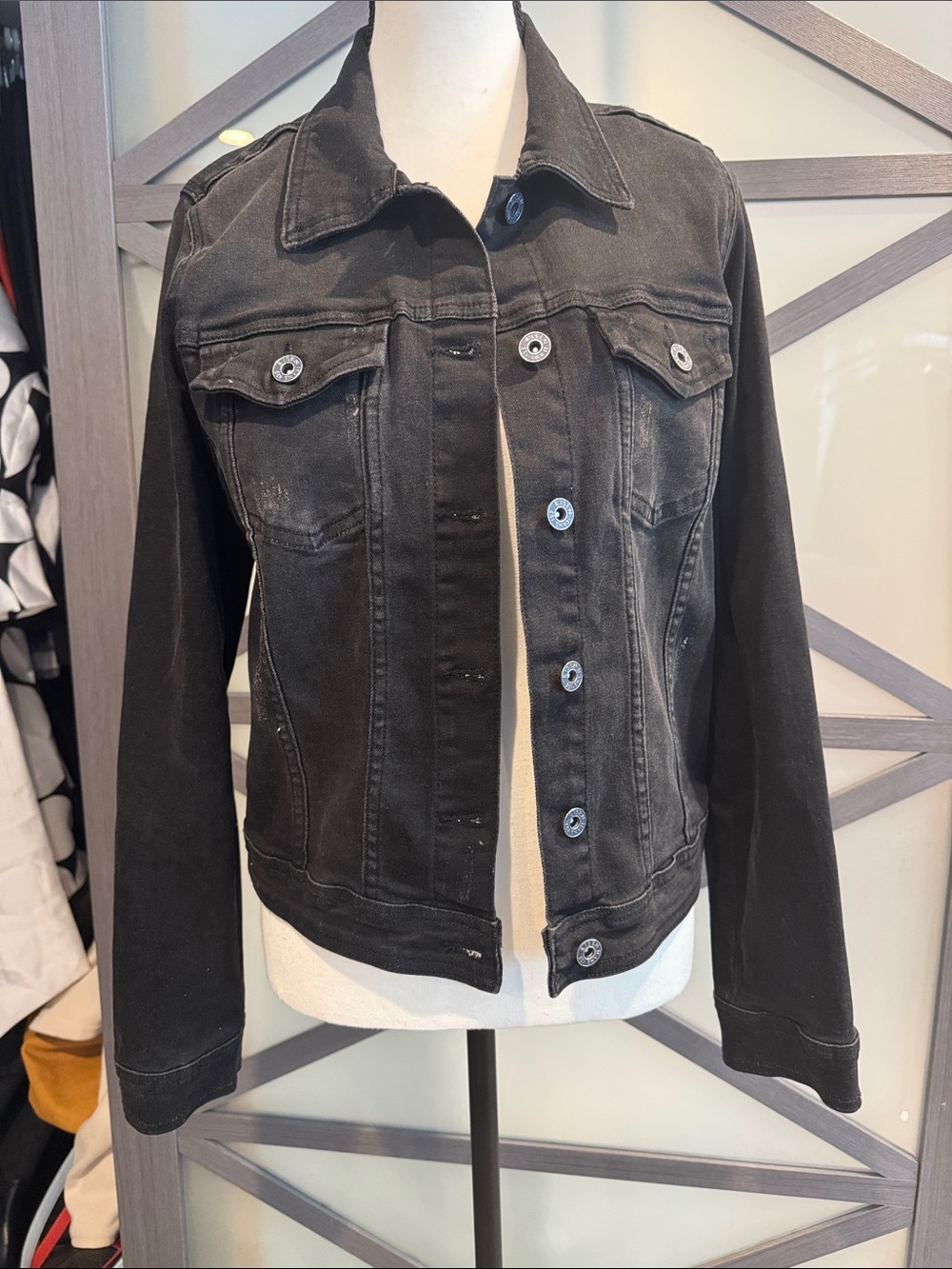 Risen Classic Black Stretch Denim Jacket - Timeless Jean Jacket